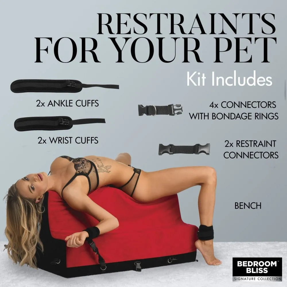 Bedroom Bliss Lover's Bondage Bench bank rood foam