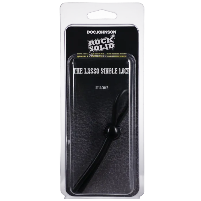 ROCK SOLID Lasso Single Lock Penisring Zwart verstelbaar