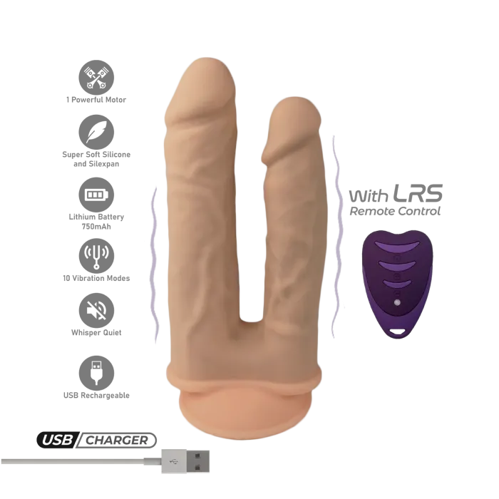 Silex-D The Original dubbele dildo vibrerend 7+8 inch flexibel