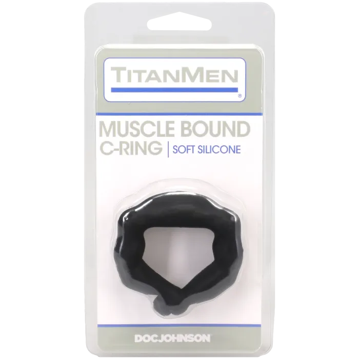 TitanMen Muscle Bound cockring 32mm zwart silicone