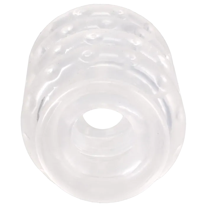 The Classics Rock Solid Ball Stretcher penisringen set Clear TPE