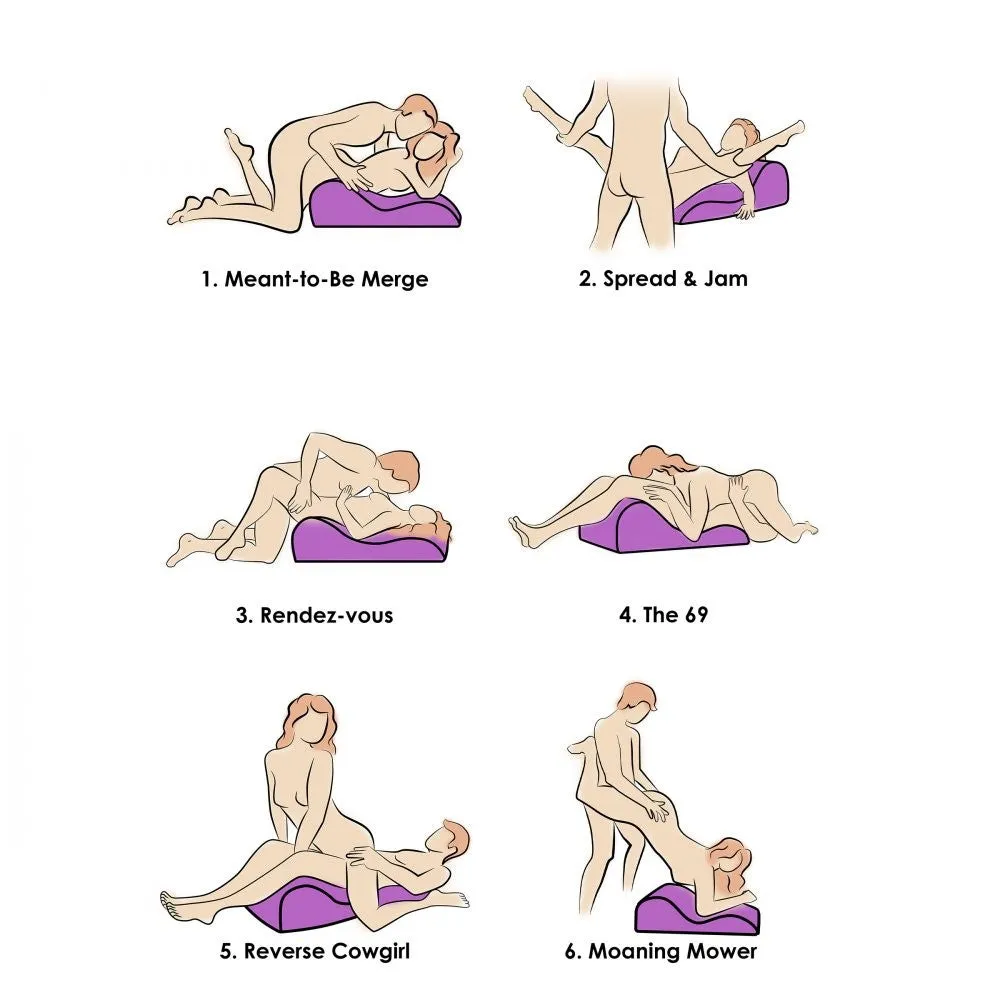 Bedroom Bliss Contoured Love Cushion Sekskussen Fluweel
