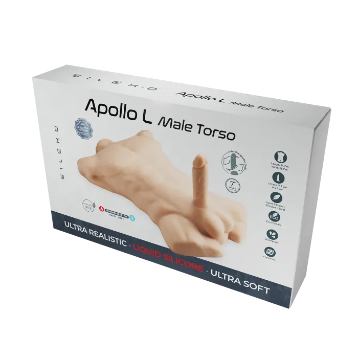 SILEX-D Apollo L torso masturbator 7 inch vanilla siliconen