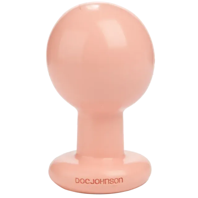 The Classics Classic Round buttplug large zwart PVC