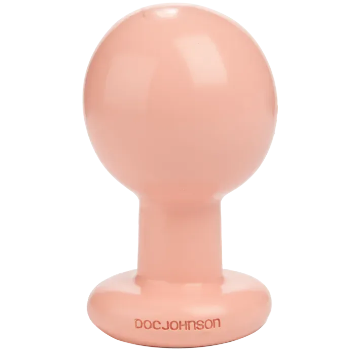 The Classics Classic Round buttplug large zwart PVC