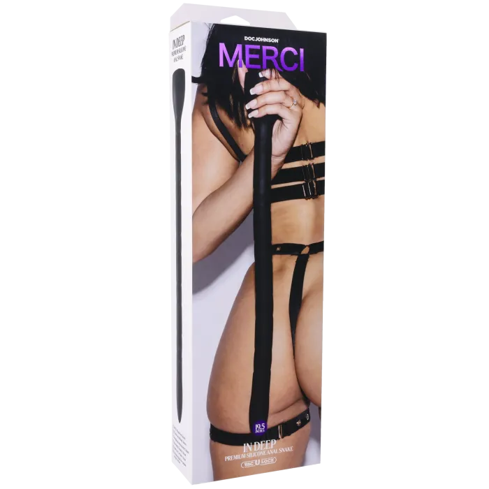 The Classics Merci In Deep anale slang silicone zwart 49 cm