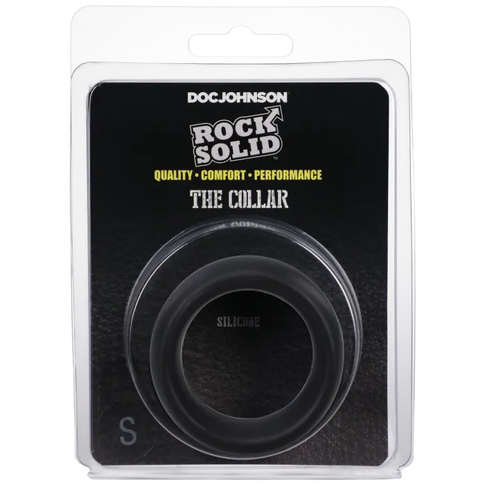 The Classics Rock Solid Silicone Collar cockring small zwart