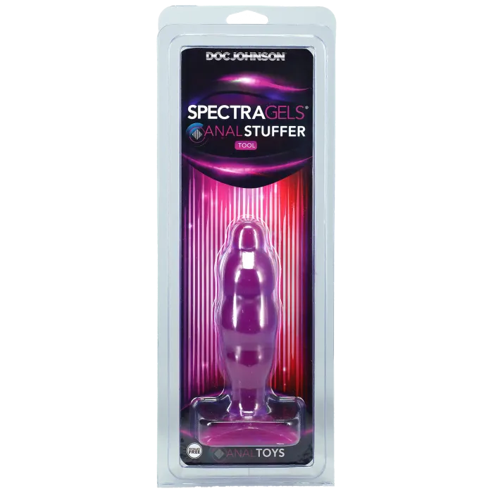 The Classics Spectragels anale plug paars geribbeld