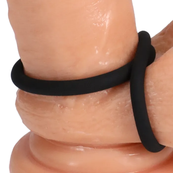 The Classics Rock Solid Tri-Pack siliconen cockring zwart 3 stuks