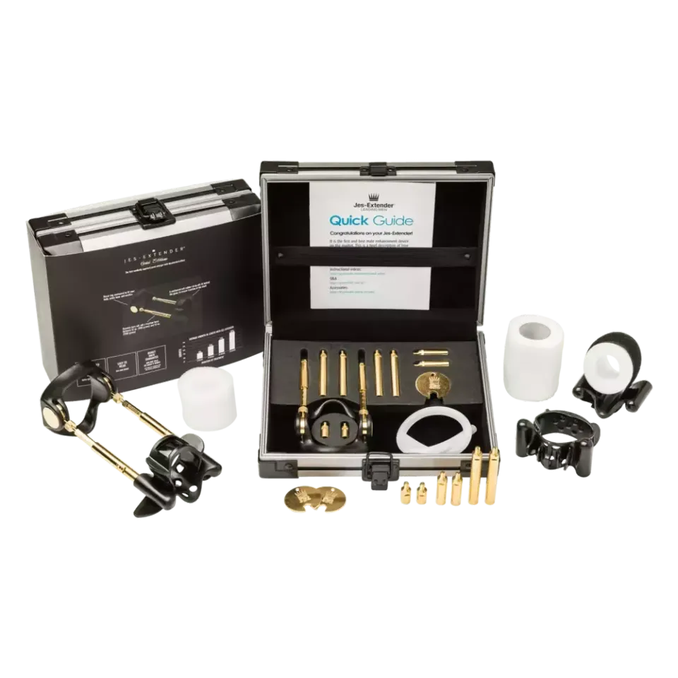 Jes-Extender Gold penisextender goud complete set