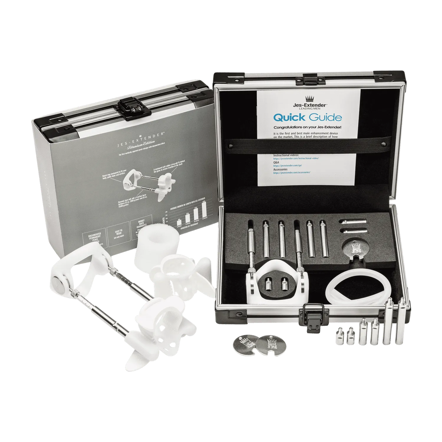 Jes-Extender Titanium Penisextender Set Aluminium Koffer