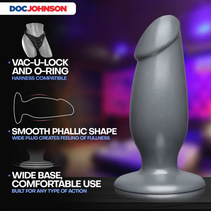 American Bombshell Fat Man buttplug gun metal