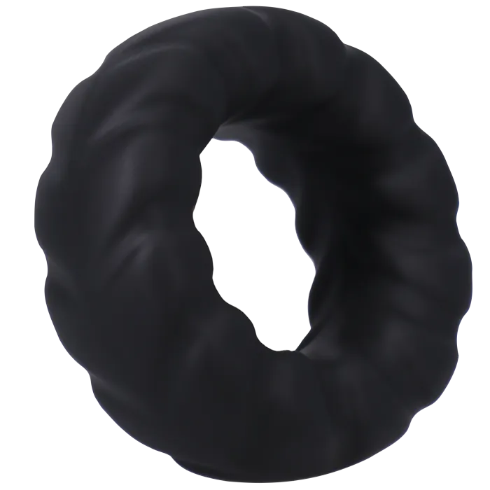 Rock Solid Fat Tire siliconen cockring breed zwart