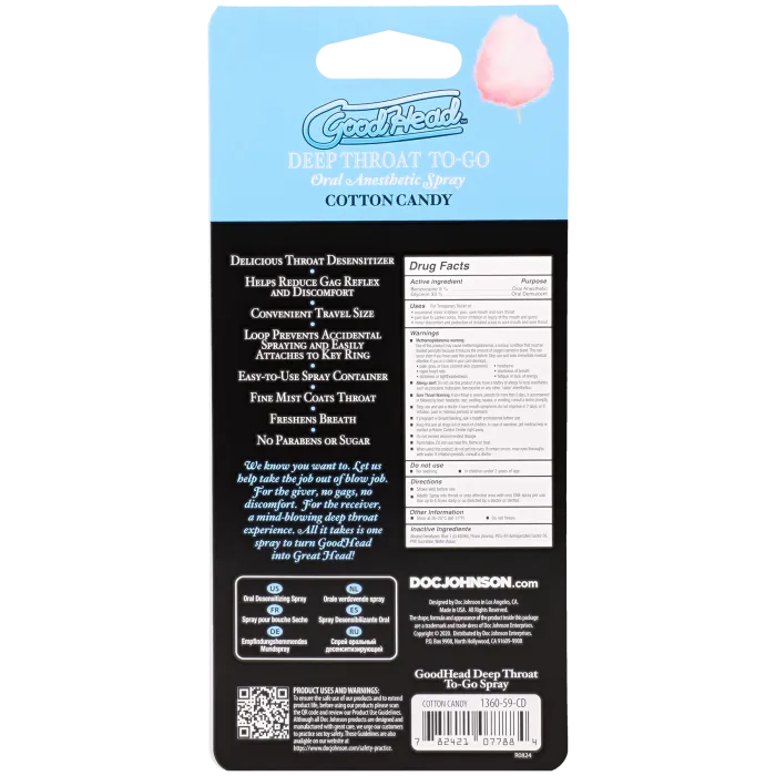 The Classics GoodHead Deep Throat spray 9 ml cotton candy
