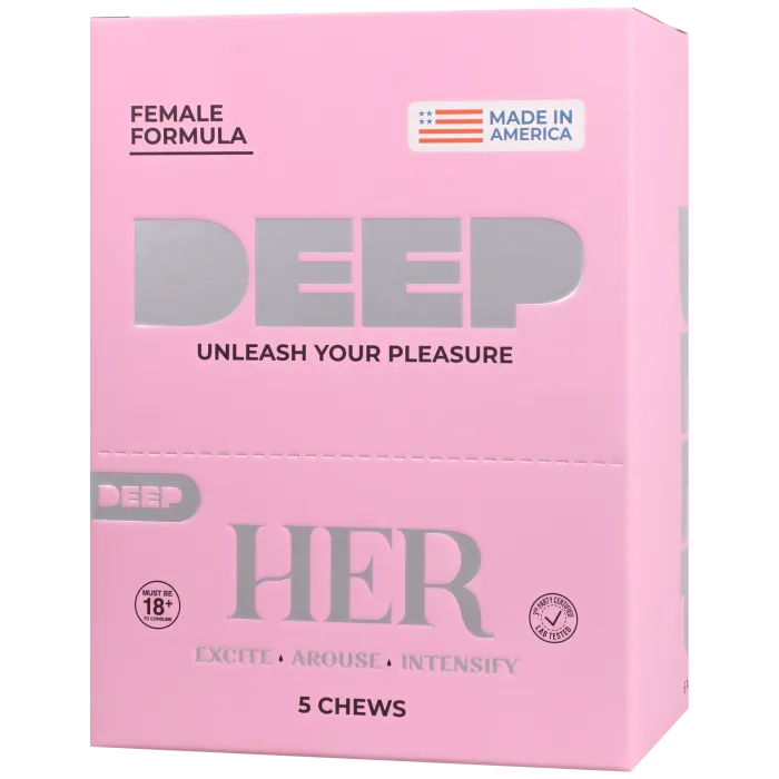 The Classics DEEP Her kauwtabletten 5 stuks aardbei libido