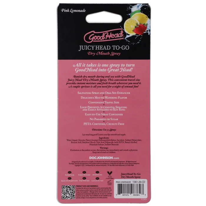 The Classics GoodHead Juicy Head mondspray Pink Lemonade 9 ml