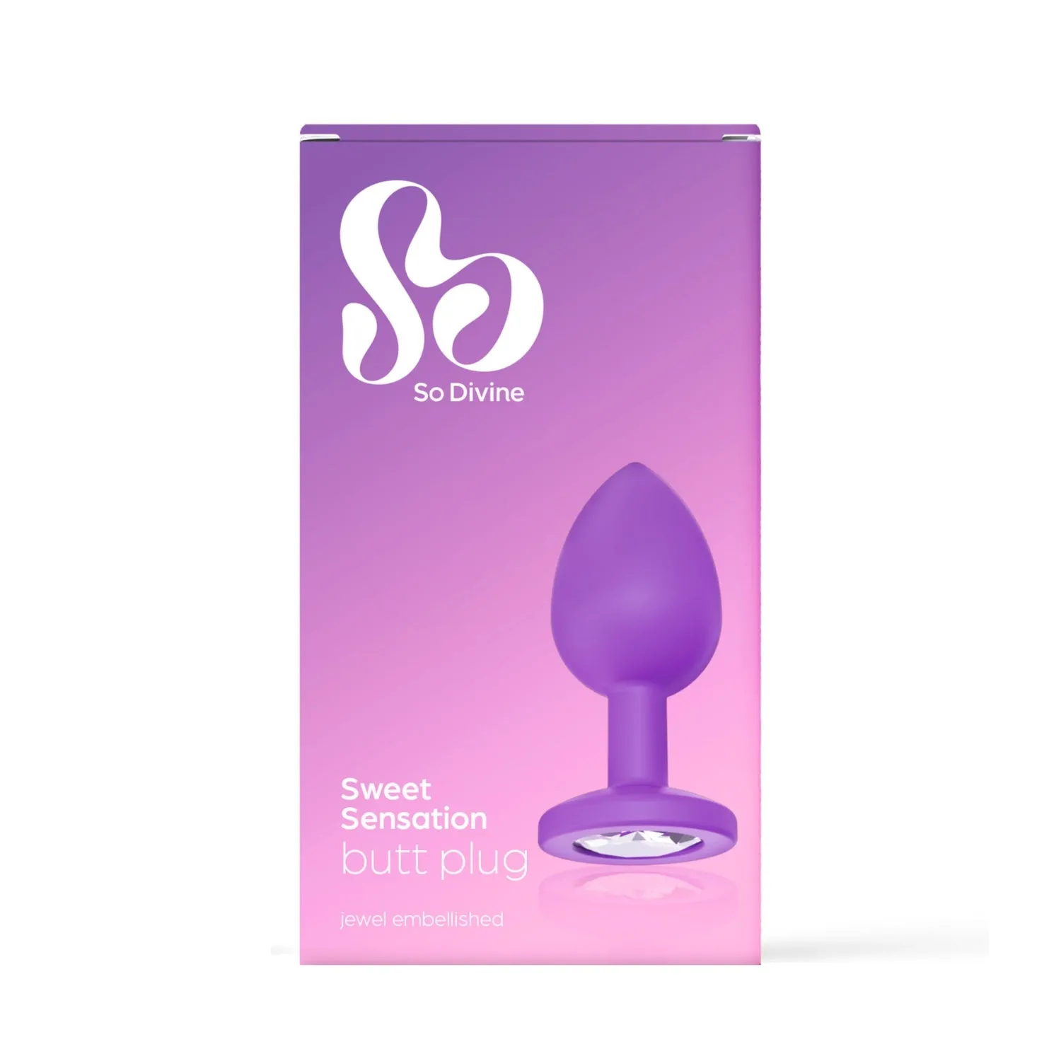 So Divine Sweet Sensation buttplug beginners siliconen met steen