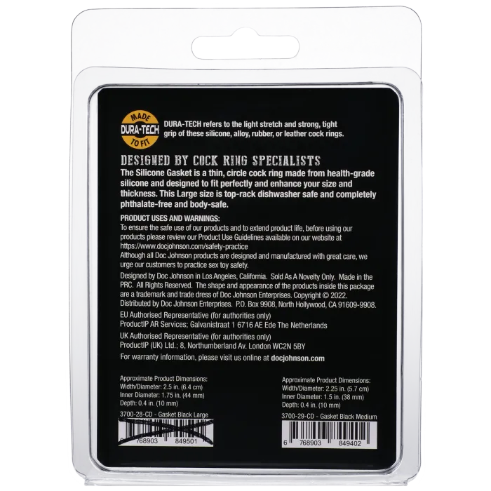 The Classics Rock Solid Gasket siliconen cockring medium