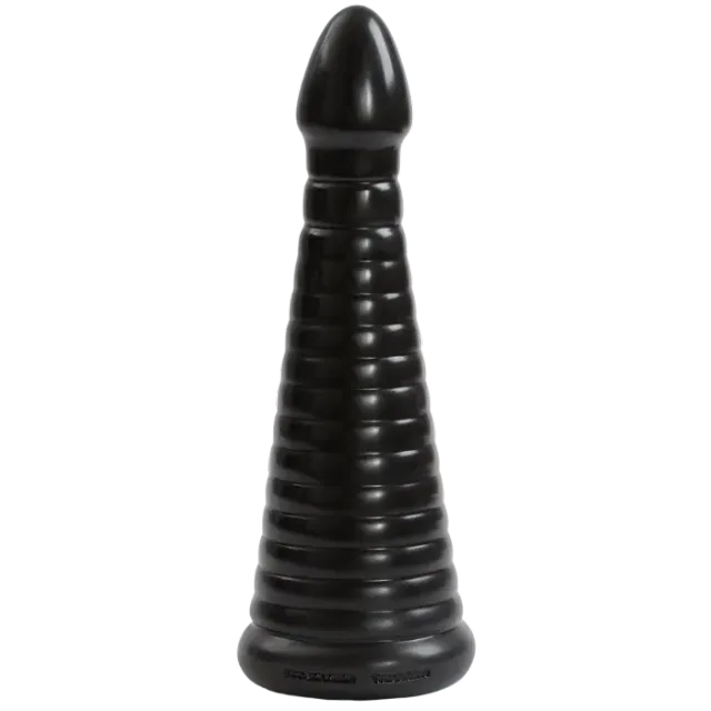TitanMen Intimidator anale dildo zwart geribd