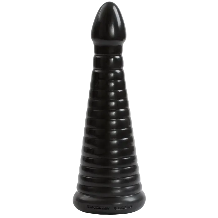 TitanMen Intimidator anale dildo zwart geribd