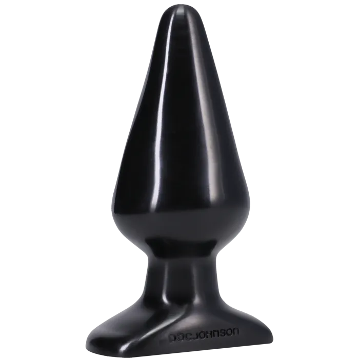 The Classics Classic Butt Plug large zwart PVC