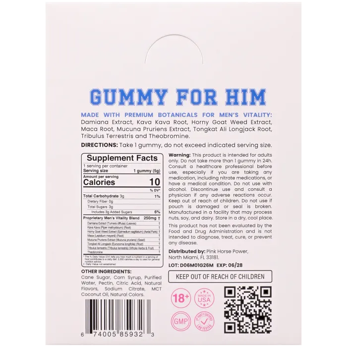 The Classics CAMRON Pink Horse Gummy Blue Raspberry Stuk