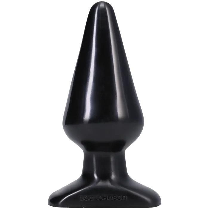The Classics Classic Butt Plug large zwart PVC