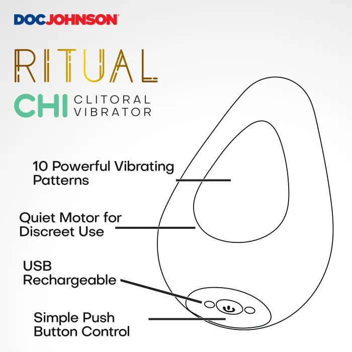 RITUAL Chi clitorisvibrator 10 standen mint siliconen