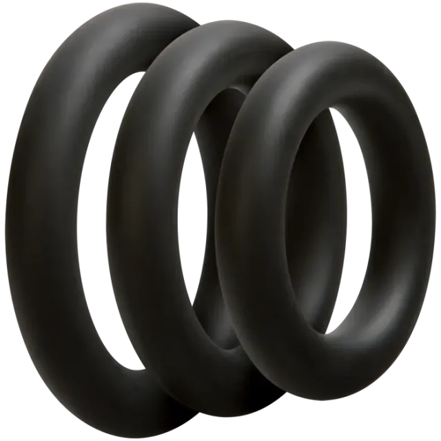 The Classics OptiMALE cockringen set 3 stuks zwart dik