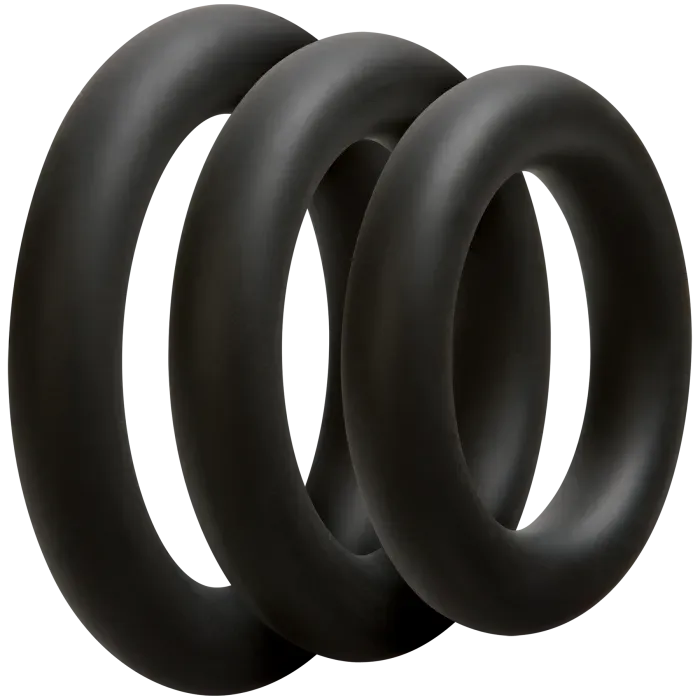 The Classics OptiMALE cockringen set 3 stuks zwart dik