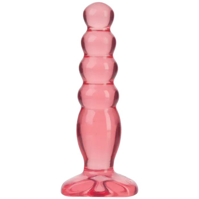 Crystal Jellies Anal Delight anale plug 5 inch roze kralen