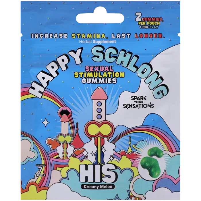 Happy Schlong gummies creamy melon voor hem single stimulerend