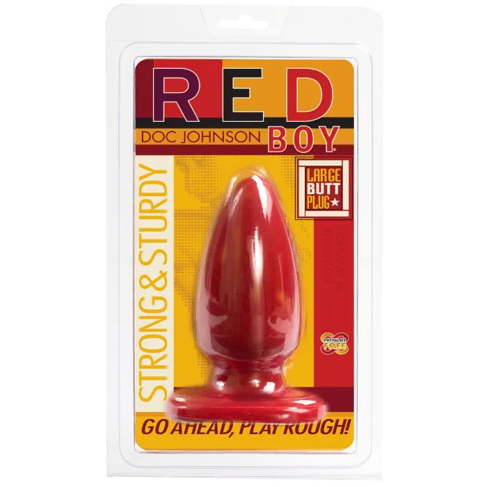 Red Boy Butt Plug buttplug large rood 4,5 inch voor gevorderd