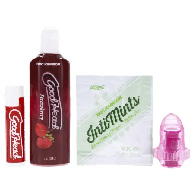 The Classics GoodHead Lick It Kit aardbei orale gel set
