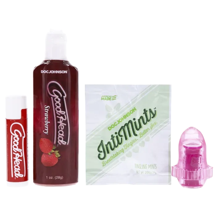 The Classics GoodHead Lick It Kit aardbei orale gel set